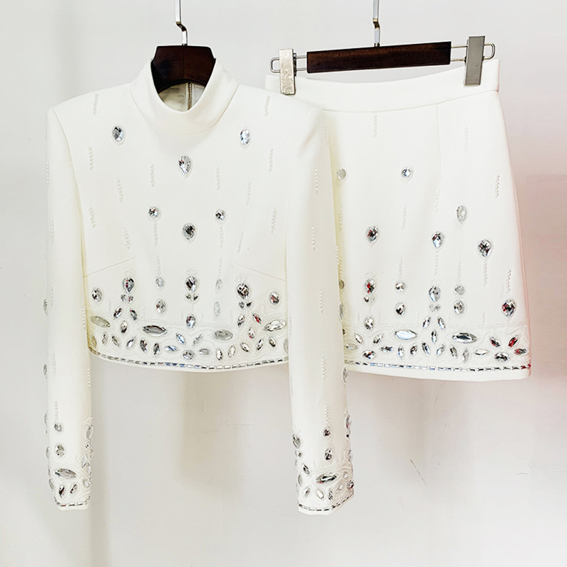 d04969c458e73d83961ef00230e201c3.jpg Fashionslee Women Cordis Crystal Long Sleeve Two-Piece Set