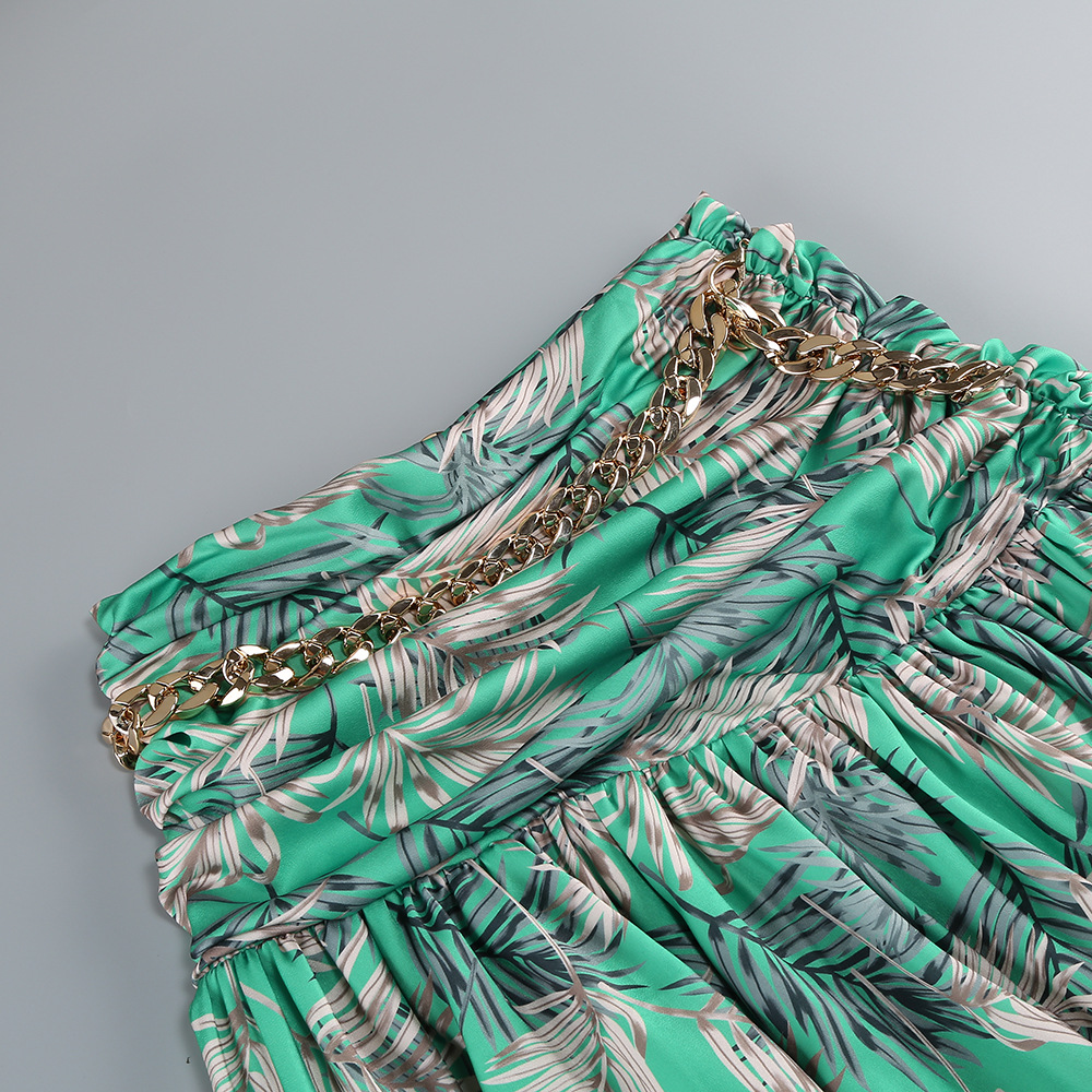 d05004278fc615f22592754088bc031e.jpg Fashionslee Women Evelien Green Printed One-Shoulder Maxi Dress