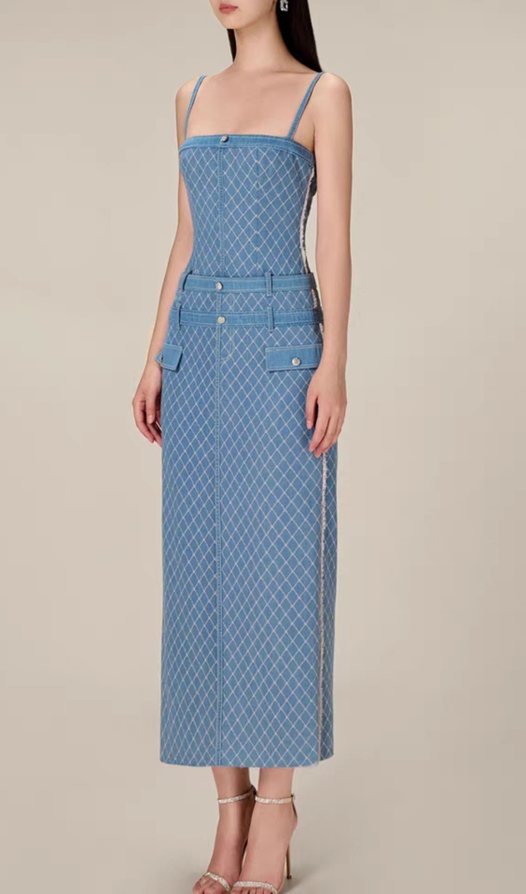 d05d31ba6d91a5eb6dd8cc65b201fea9.jpg Fashionslee Women Celina Blue Denim Midi Dress