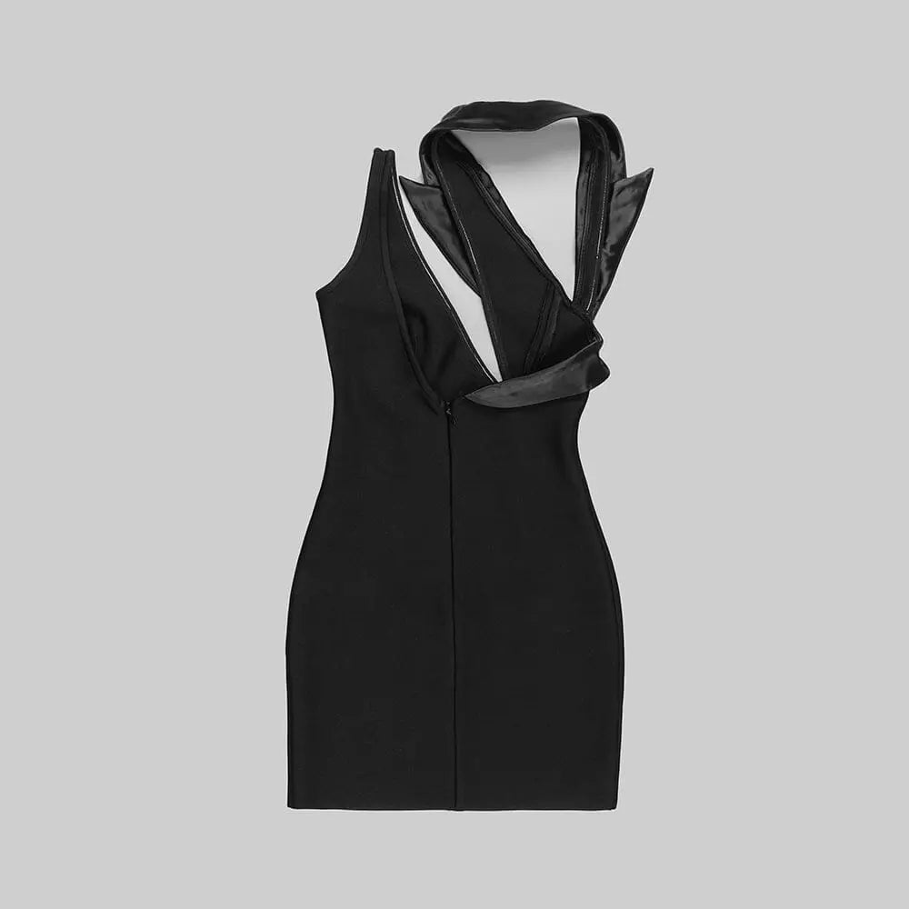 d068f4383c2f48d12fe3c86b4bda69d3.jpeg Fashionslee Women Cut Out Asymmetric Mini Dress In Black