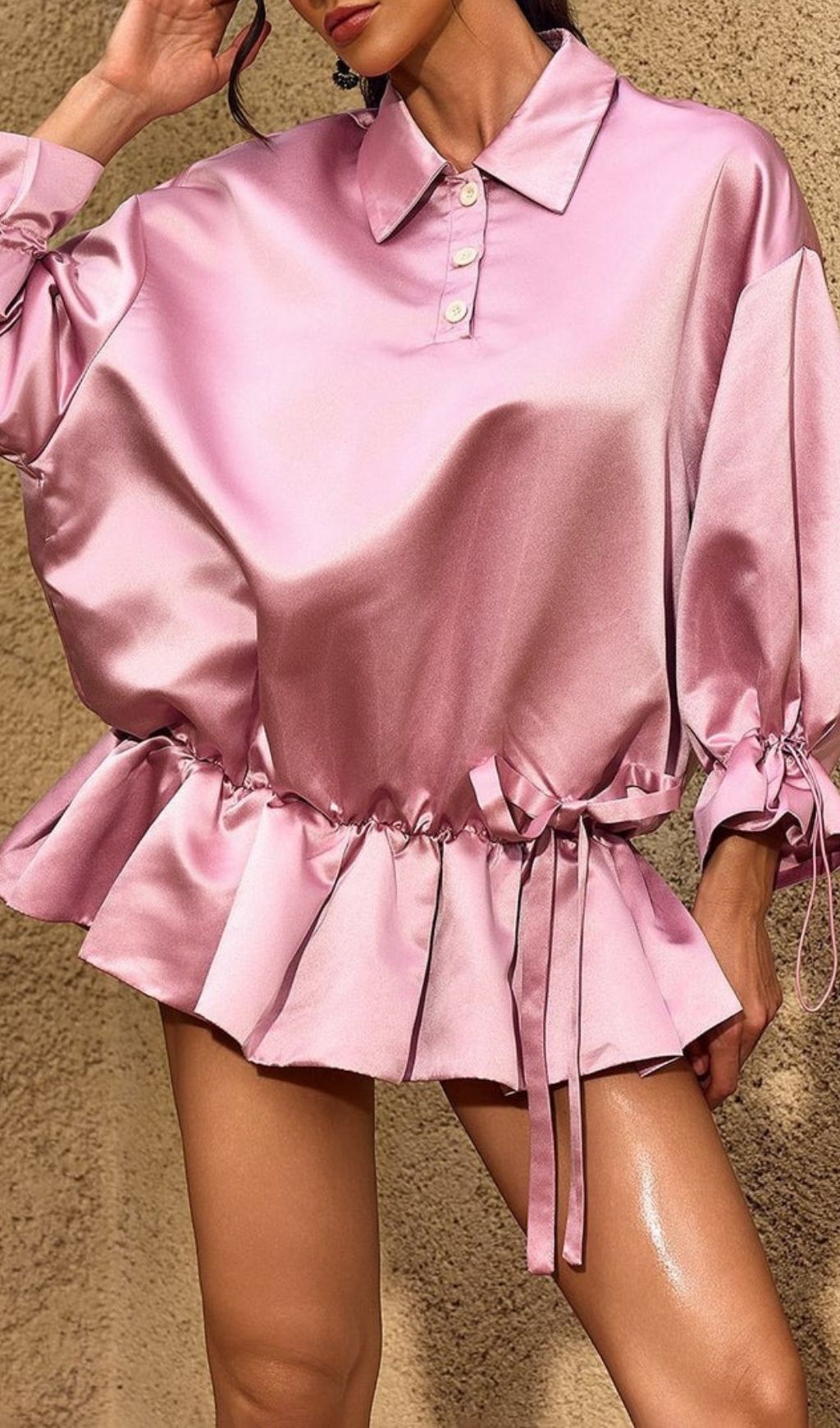 d07e74537544226cbb4cffe5c6e71233.jpg Fashionslee Women Chardon Long Sleeve Satin Mini Dress