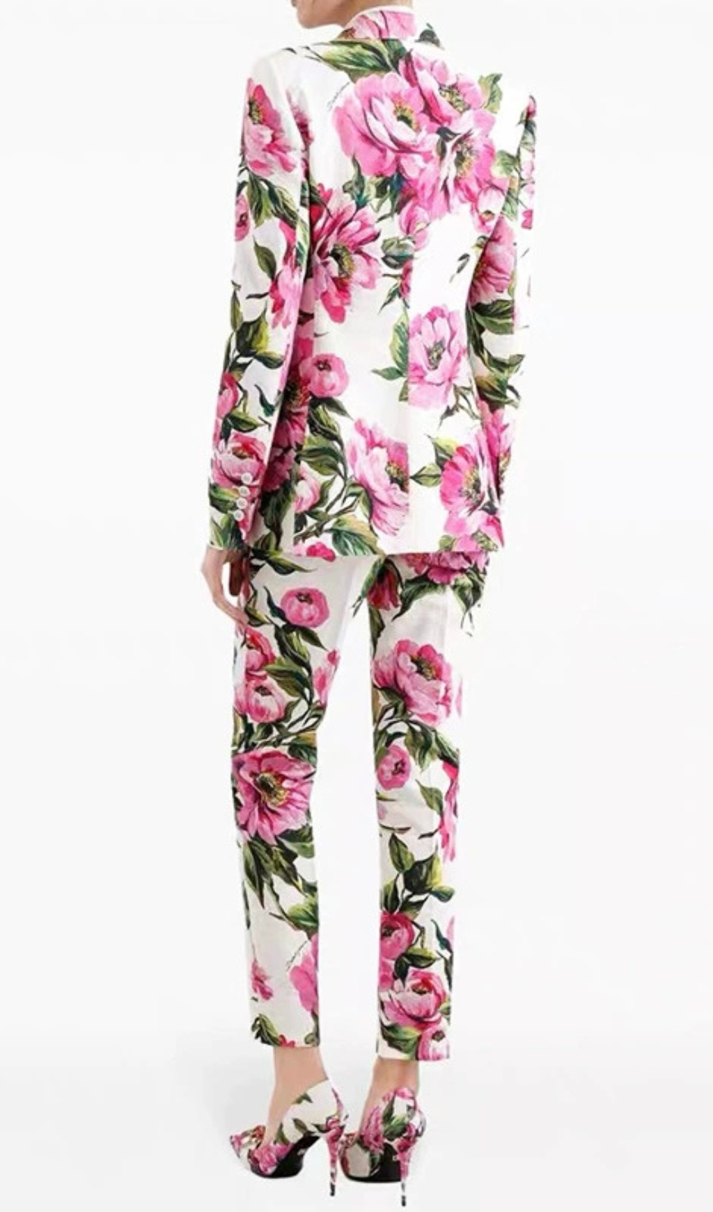 Fashionslee Women Gonzalo Flower Printed Blazer & Pants Set