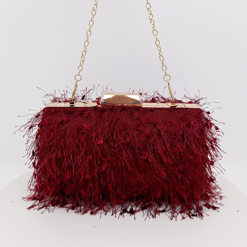 Fashionslee Women Andromeda Square Tassel Clutch