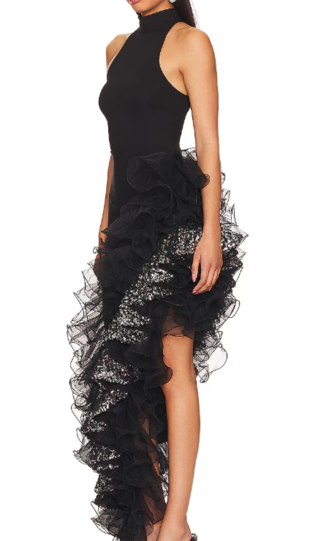 d0da7a068092477a67971ef0a6e8148a.jpg Fashionslee Women Donny Black Halter Mesh Maxi Dress