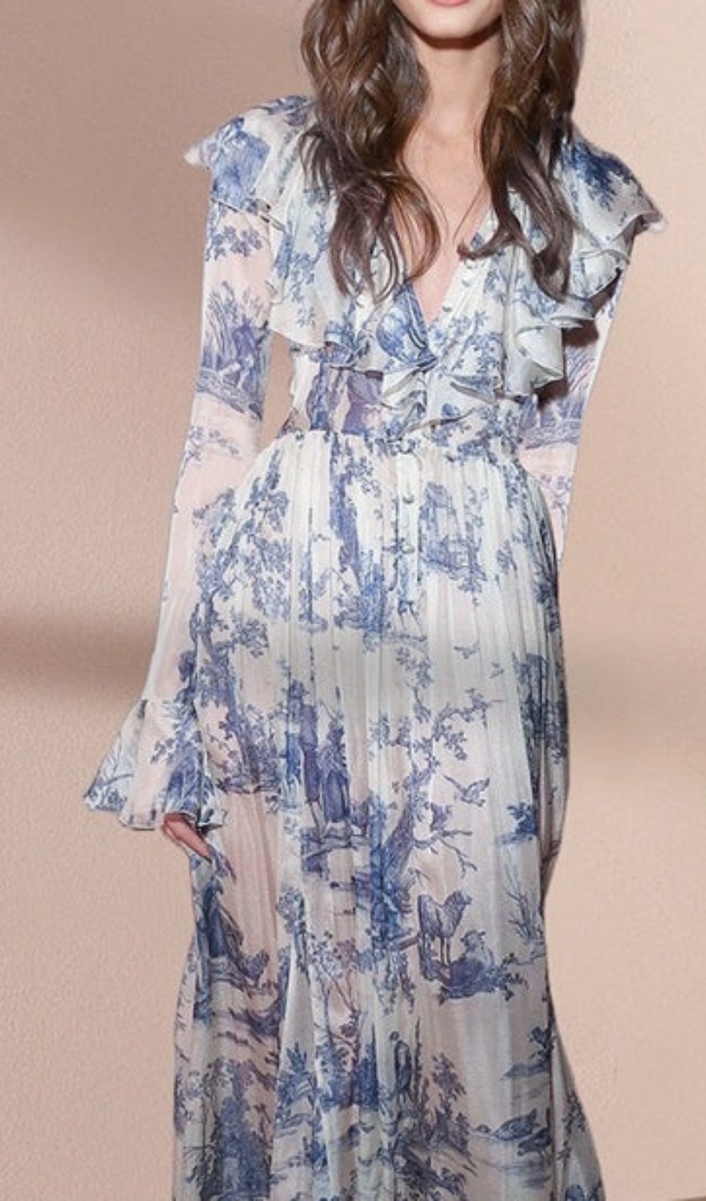 Fashionslee Women Cosma Floral Long Sleeve Maxi Dress