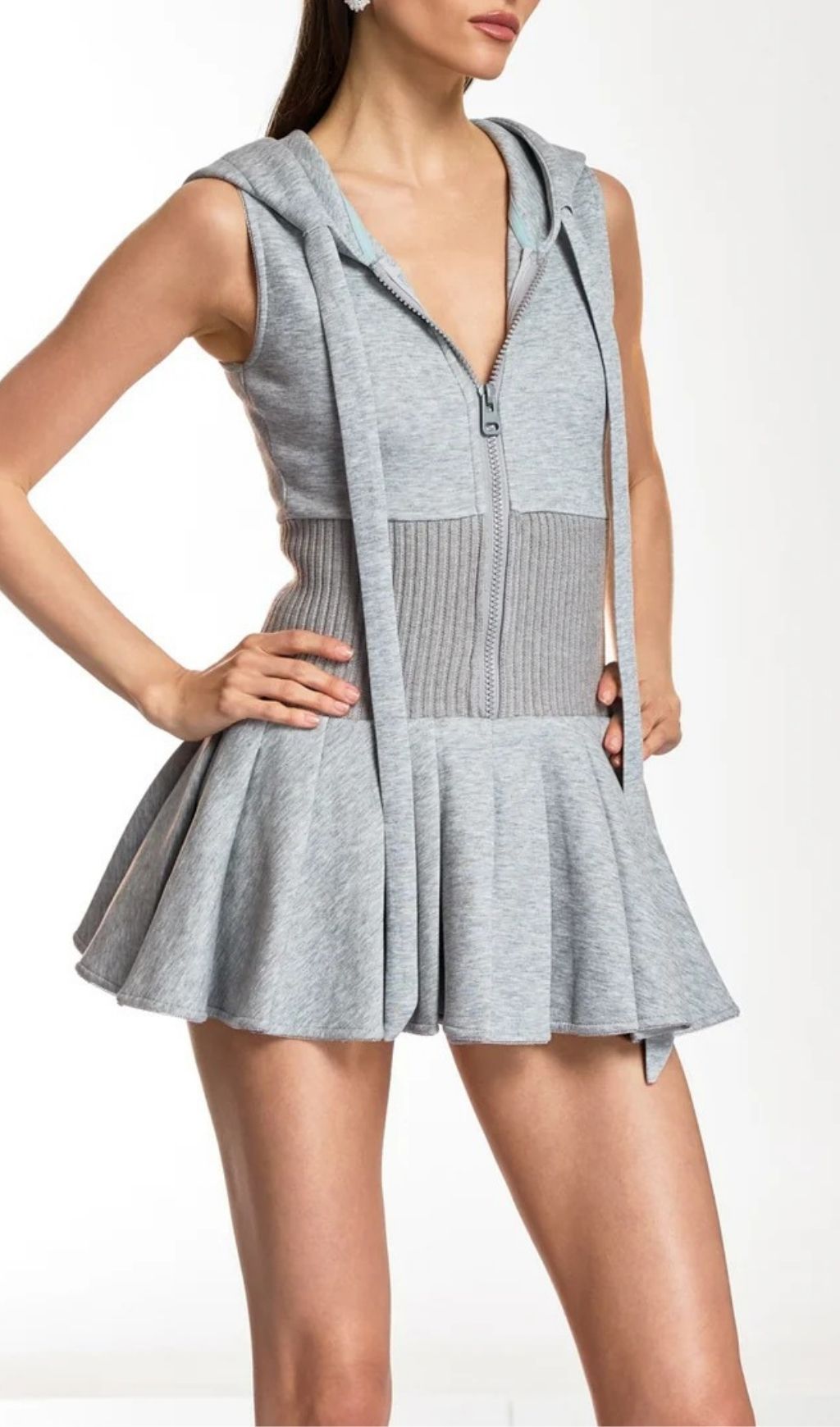 d14f6244a049553a5fde1426779ba386.jpg Fashionslee Women Damiana Hooded Pleated Mini Dress