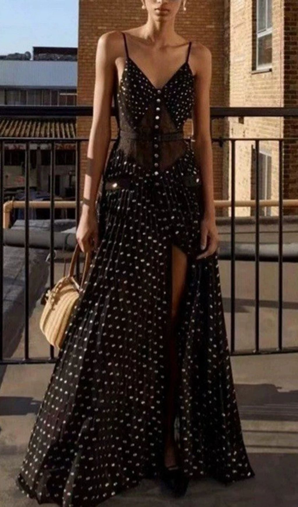 Fashionslee Women Graciela Strappy Mesh Maxi Dress