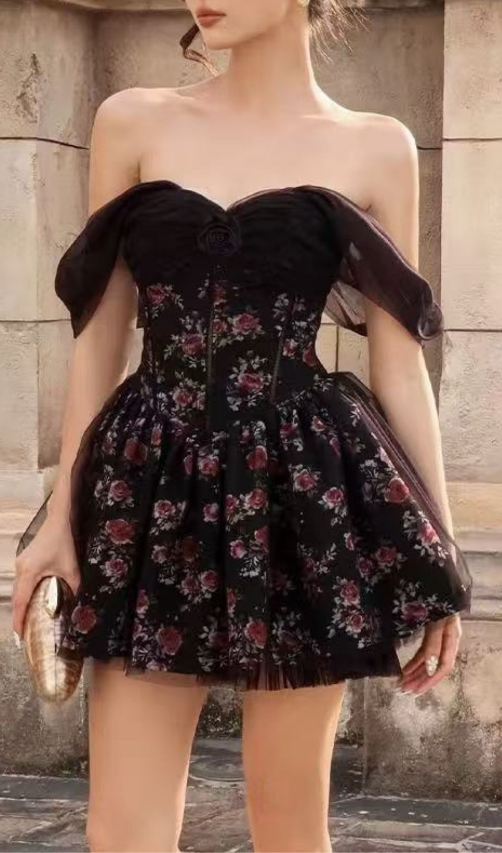 Fashionslee Women Kassidy Floral Mesh Maxi Dress