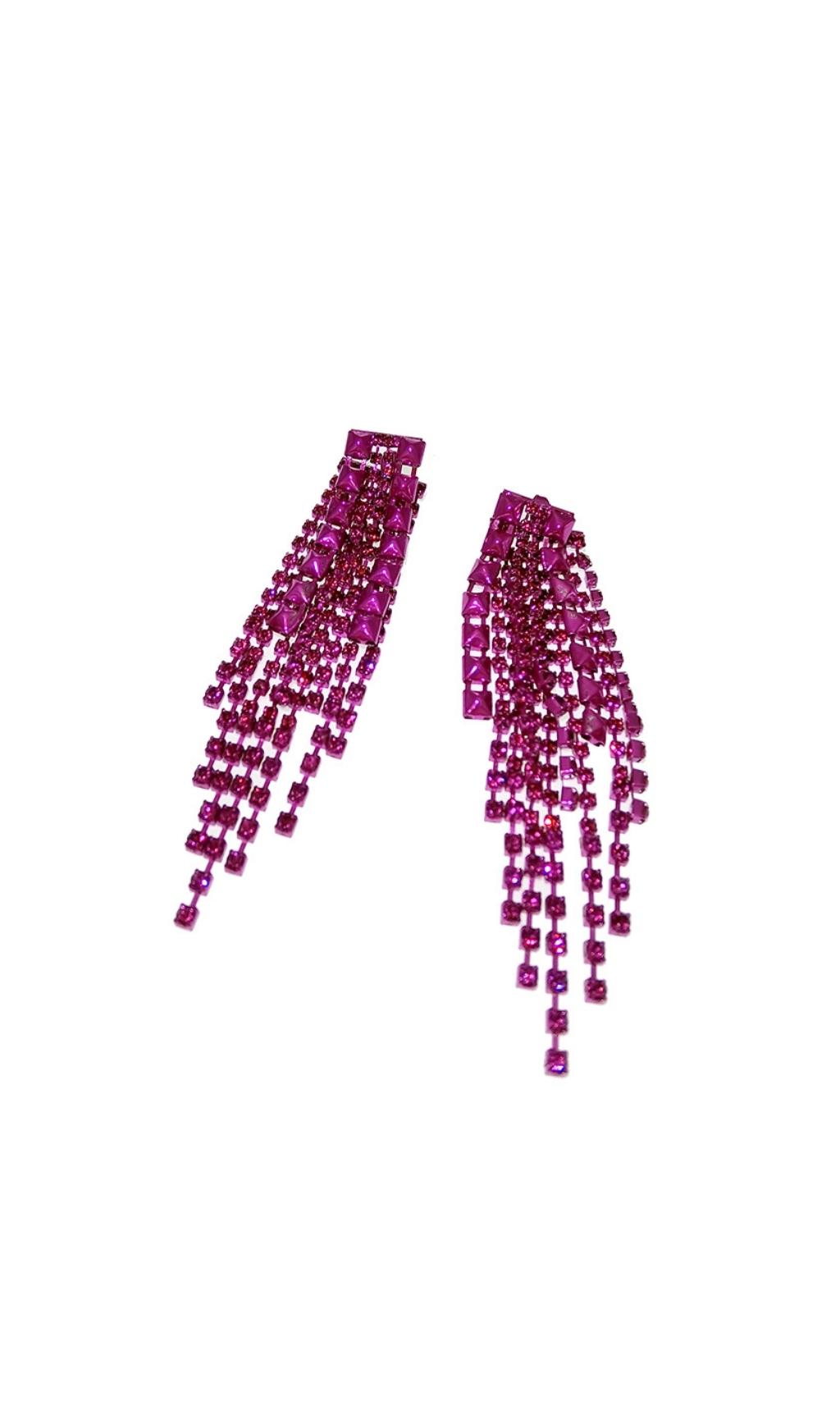 d1a13d5b29be811dafedbdfb97984bf9.jpeg Fashionslee Women Arnau Dark Violet Rhinestone Tassel Earrings