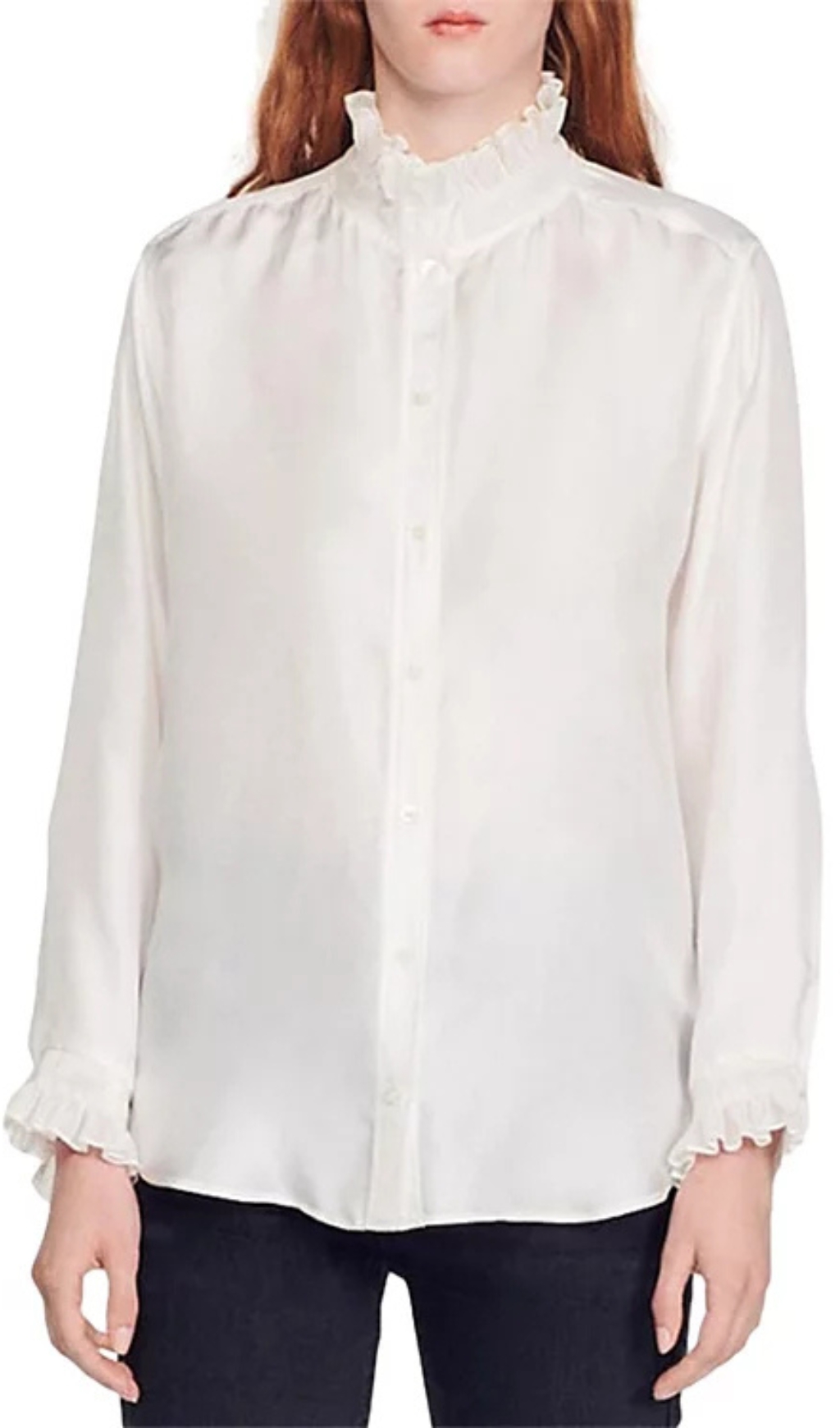 d1d374014a736b545bfbb97e571d9d46.jpg Fashionslee Women Haby Ruffled Trim Shirt
