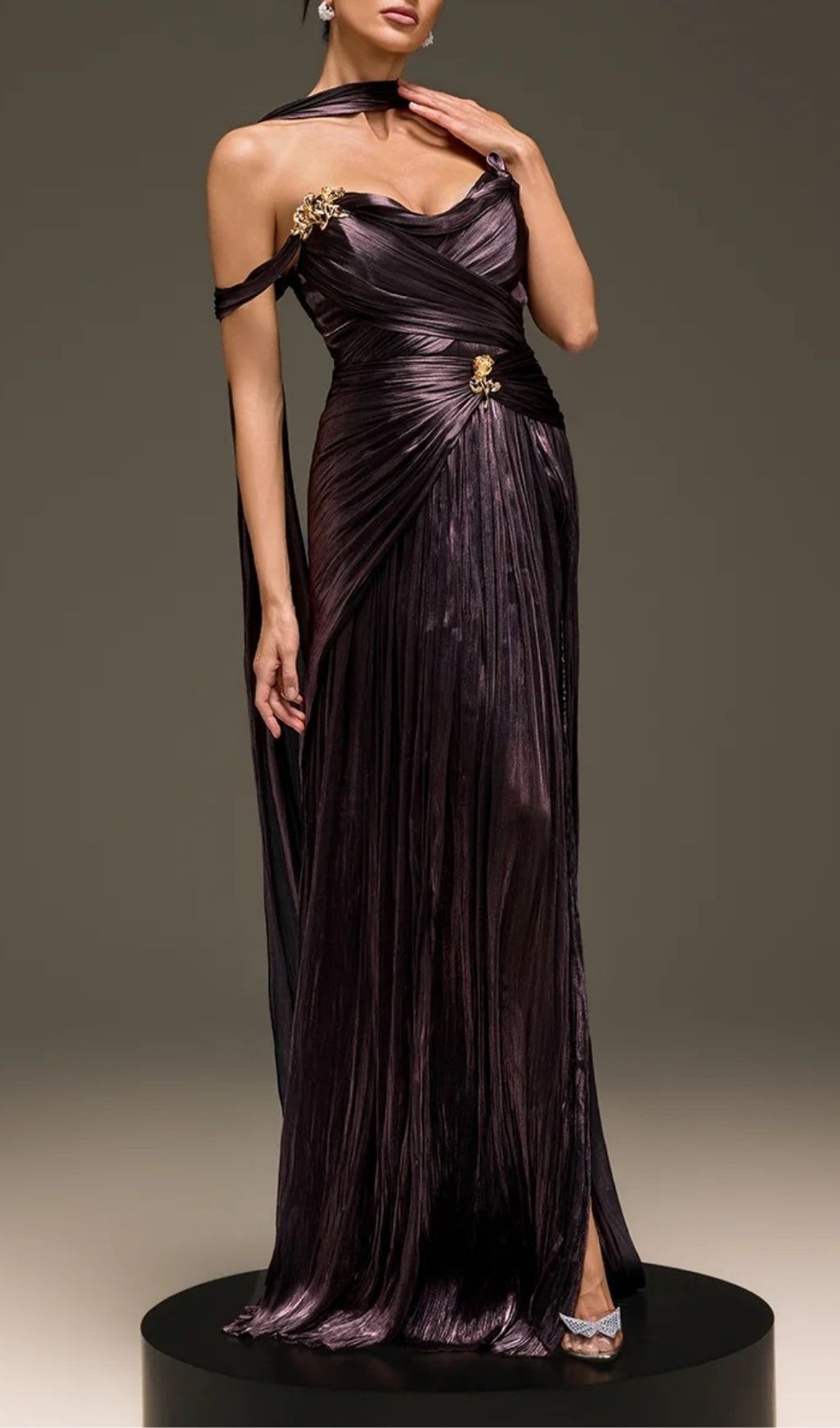 d1e58d5a76974540cf0f3aa74039b7a8.jpg Fashionslee Women Torvayne Off Shoulder Rose Draped Dress