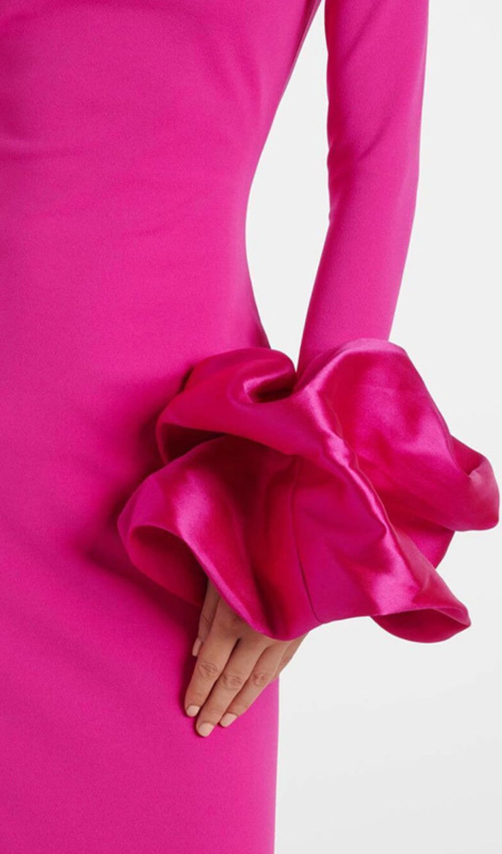 Fashionslee Women Ira Pink Long Sleeve Maxi Dress