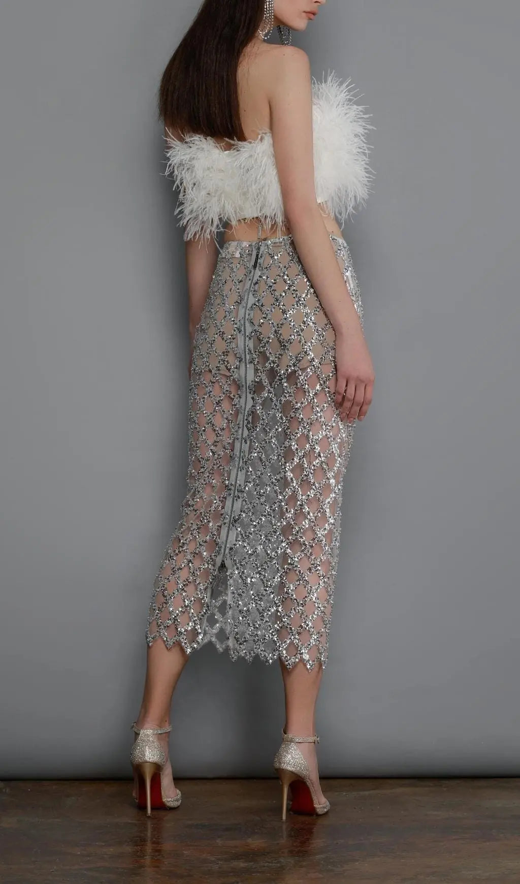 d296d4e6dfd3b17de1251d1967bbc017.jpeg Fashionslee Women Feather Sequin Two Piece Set In White