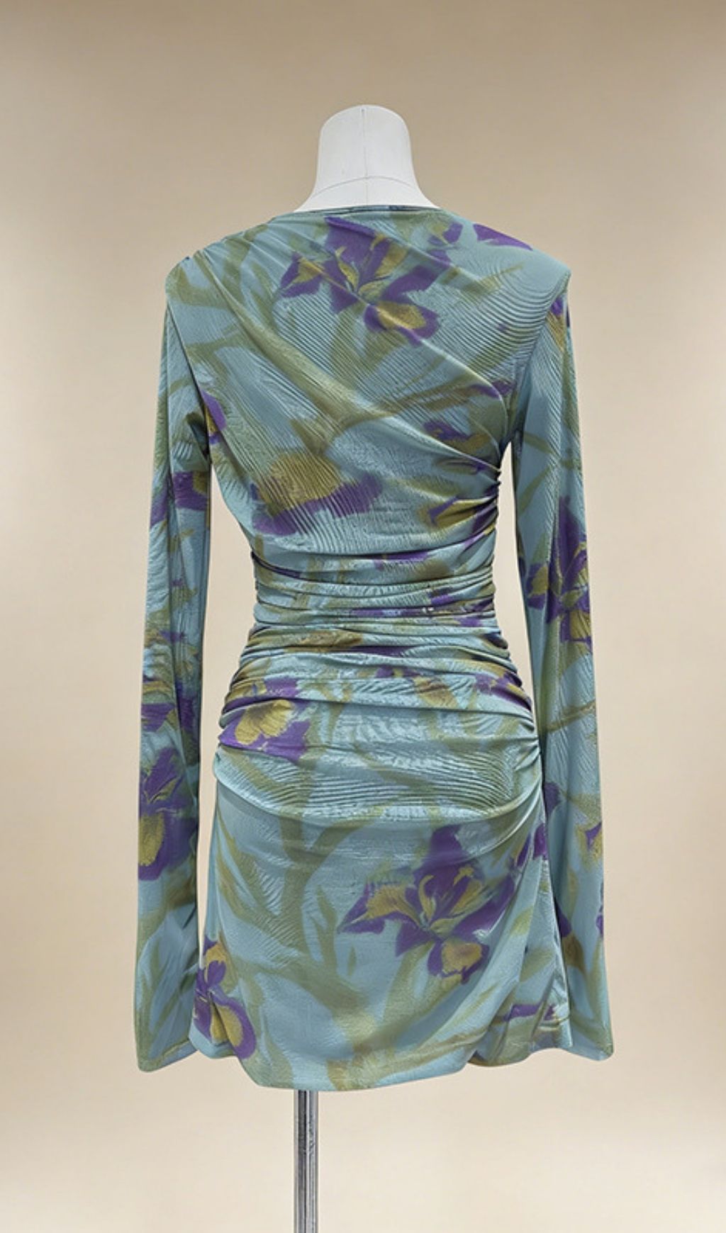TRENDING RUCHED MINI DRESS IN PRINT - OWNCI