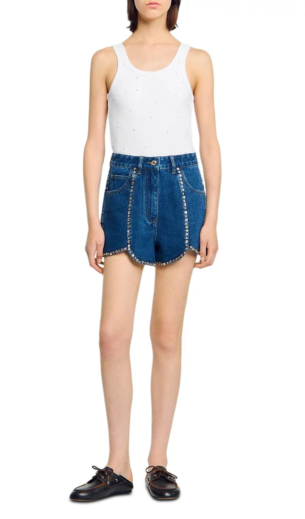 d2f3abb50978424d16265aefd258faf3.jpg Fashionslee Women Rhinestone Denim Shorts