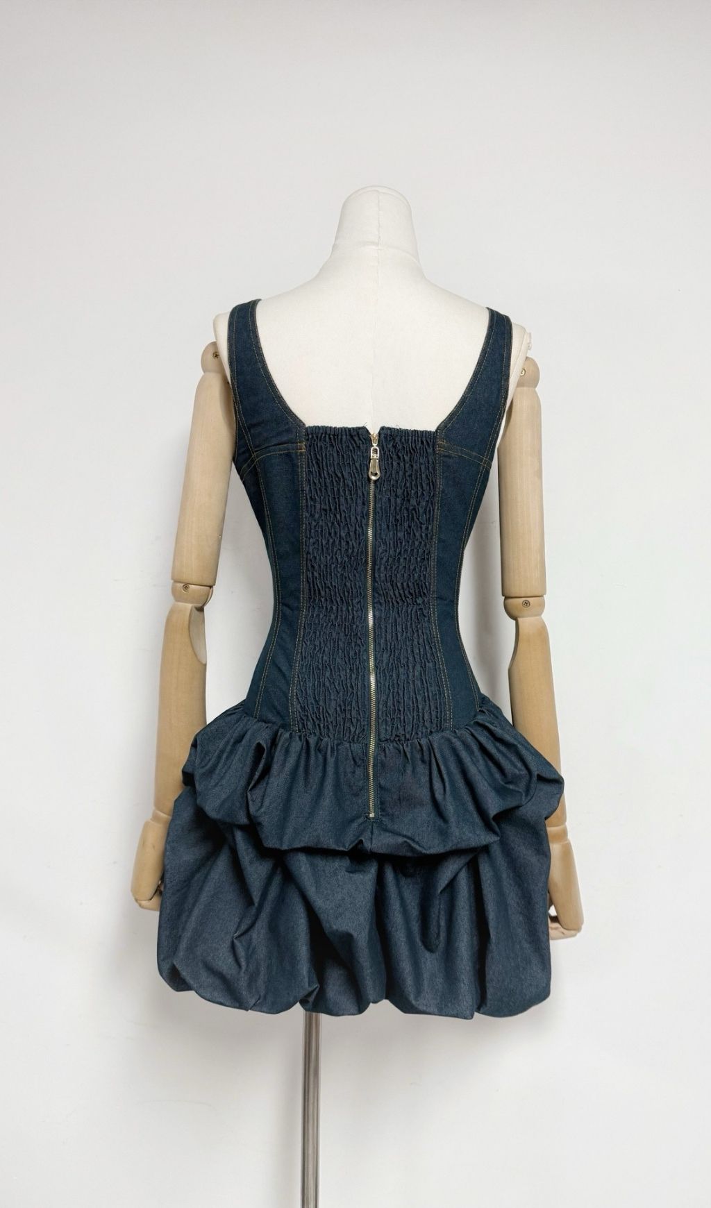 d2f945f9fe6491fc8907e8558cebd2f3.jpg Fashionslee Women Kifle Denim Flared Skirt Hem Mini Dress