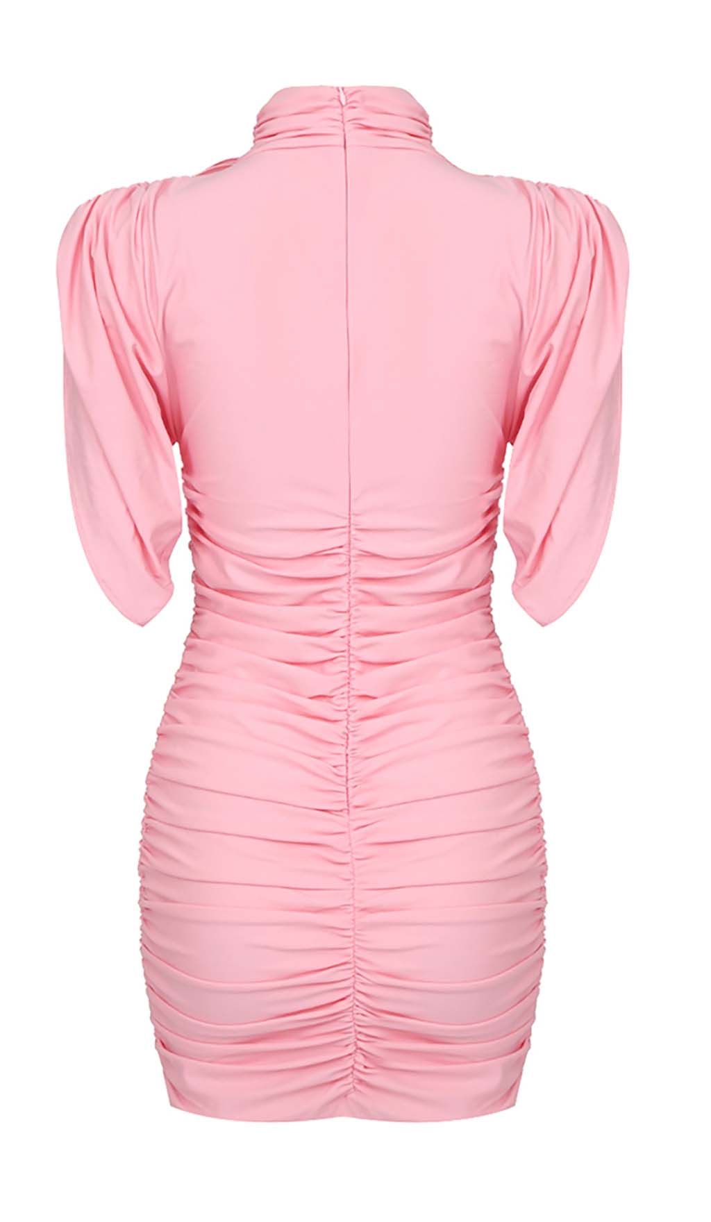 d307725138d5dd16255f11357e49e3e4.jpeg Fashionslee Women Flower-Embellished Ruched Mini Dress In Pink