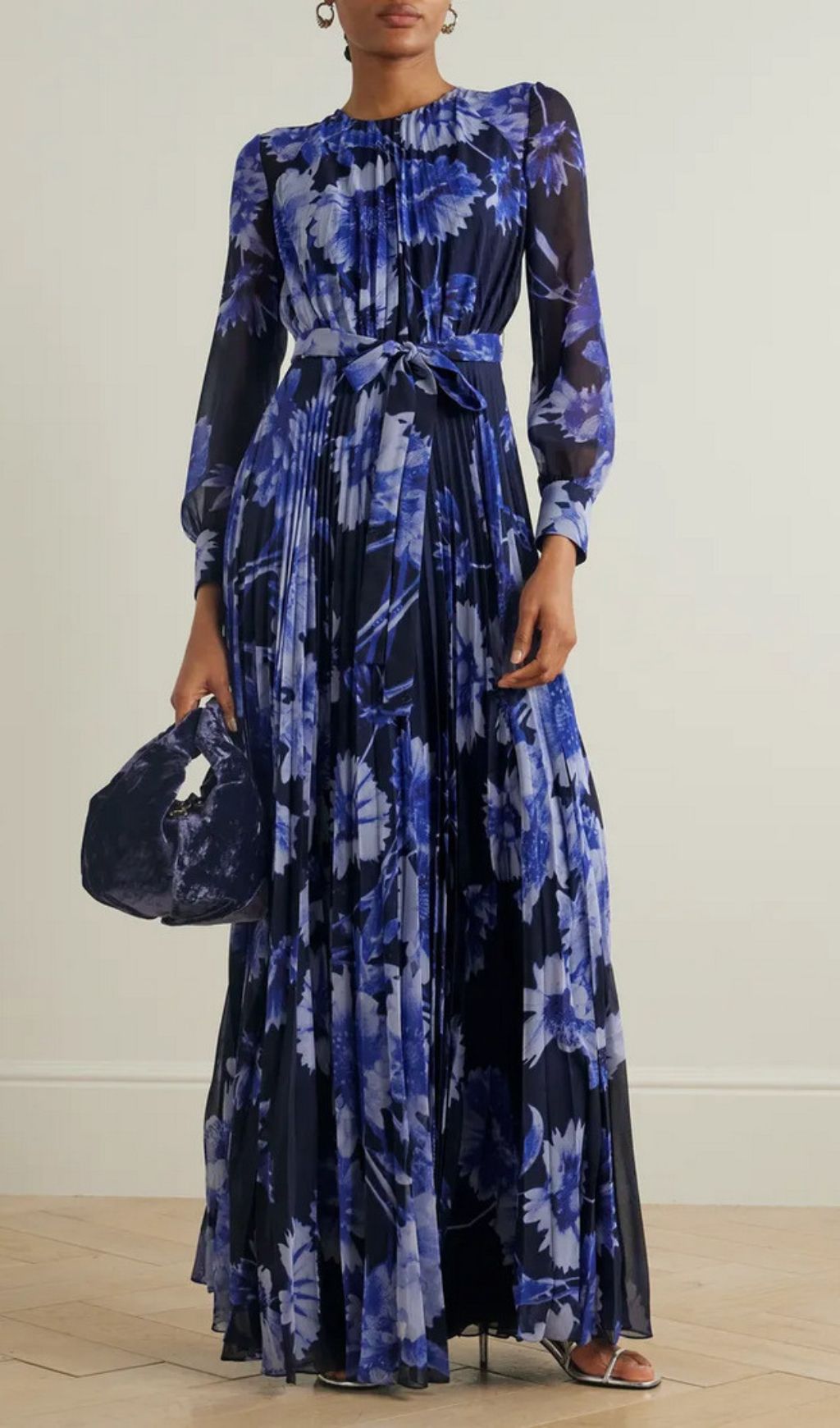 d318fdd759fbe7fed2e648737e136121.jpg Fashionslee Women Hina Printed Pleated Long Sleeve Maxi Dress