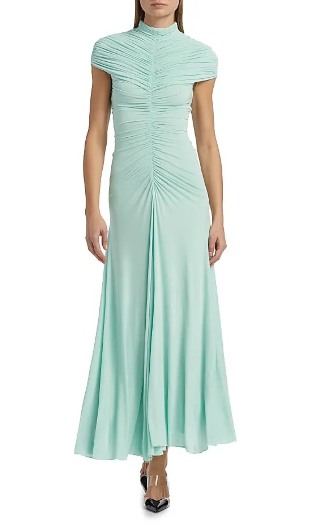 TRENDING GREEN RUCHED MAXI DRESS AESTHETIC - OWNCI TRENDING GREEN RUCHED MAXI DRESS AESTHETIC - OWNCI
