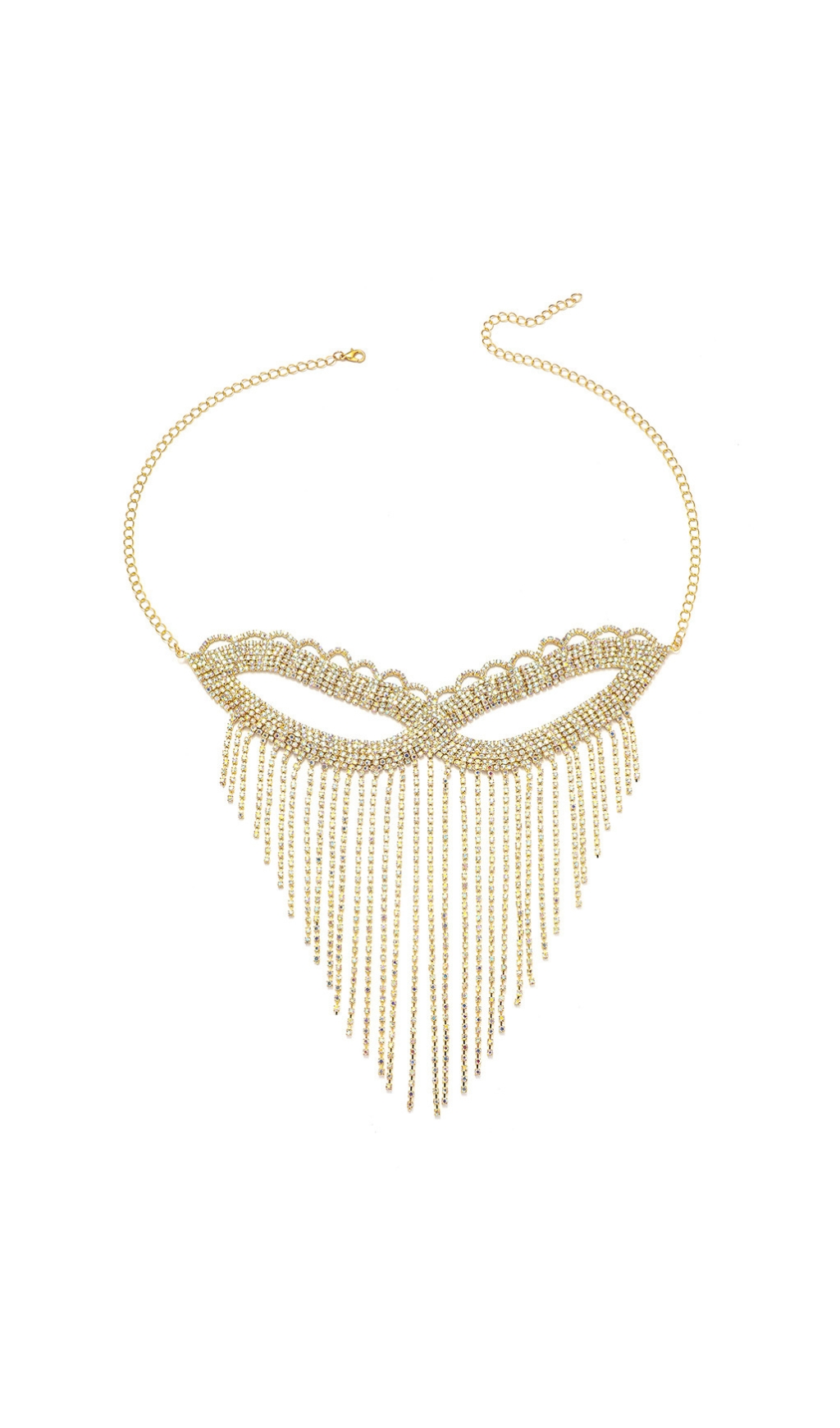d36c9f016daee12395f6ad7404b6b030.jpg Fashionslee Women Dascha Rhinestone Tassel Mask