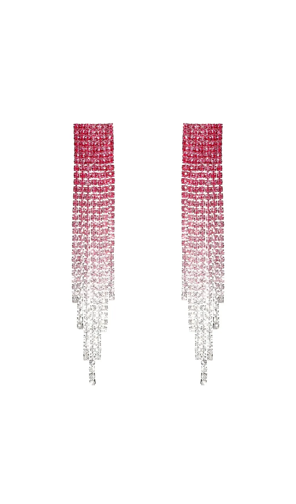 VIRAL RHINESTONE TASSEL EARRINGS - STUNNING AESTHETIC
