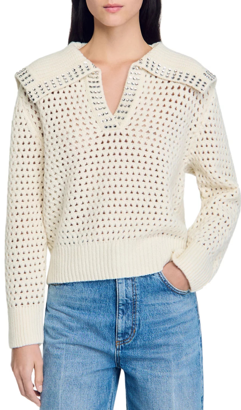 Fashionslee Women Ursule Open Knit Sweater