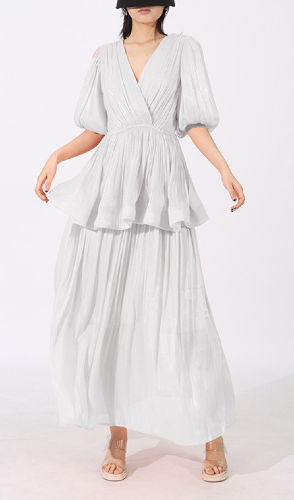 VINTAGE PUFF SLEEVE MAXI DRESS – AESTHETIC - OWNCI