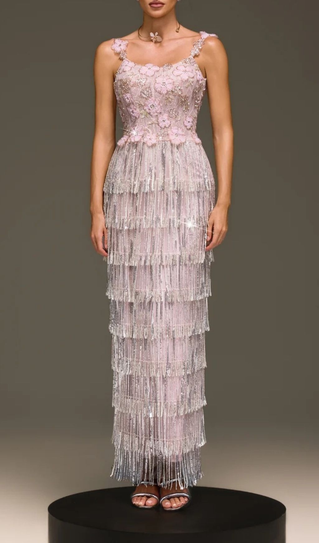 d3dee75b49170147202e6658caf4870e.jpg Fashionslee Women Heldris Fringe Sequin Flower Maxi Dress