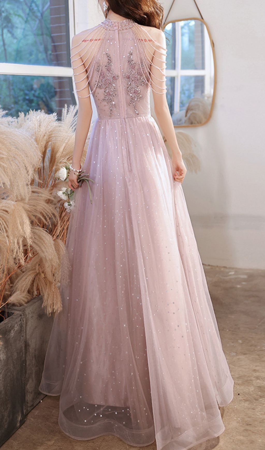 d401b23089a3139527d0756e223d513a.jpg Fashionslee Women Cleon Halter Flower Sequin Maxi Dress