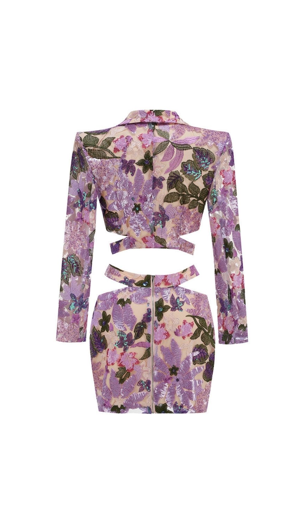 TRENDING PURPLE FLOWER SEQUIN TWO-PIECE SET - OWNCI TRENDING PURPLE FLOWER SEQUIN TWO-PIECE SET - OWNCI