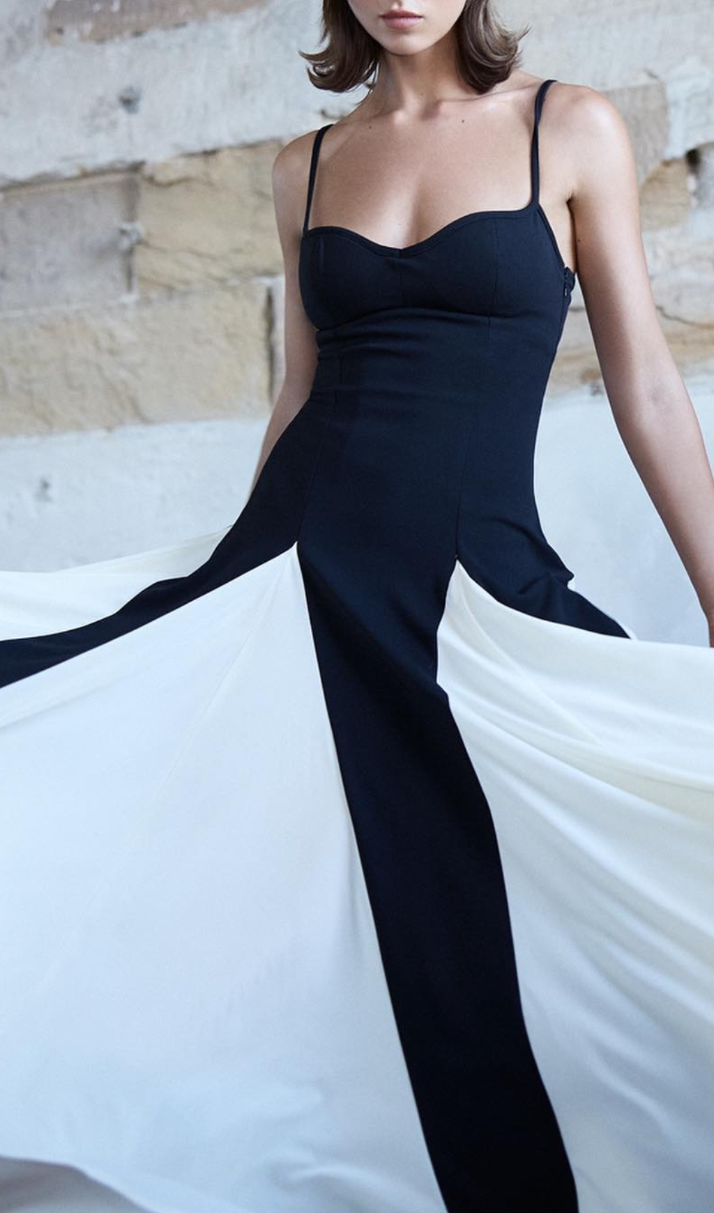 d41a2a45f01107462fc9261539b4188c.jpg Fashionslee Women Brynna Black White Patchwork Maxi Dress