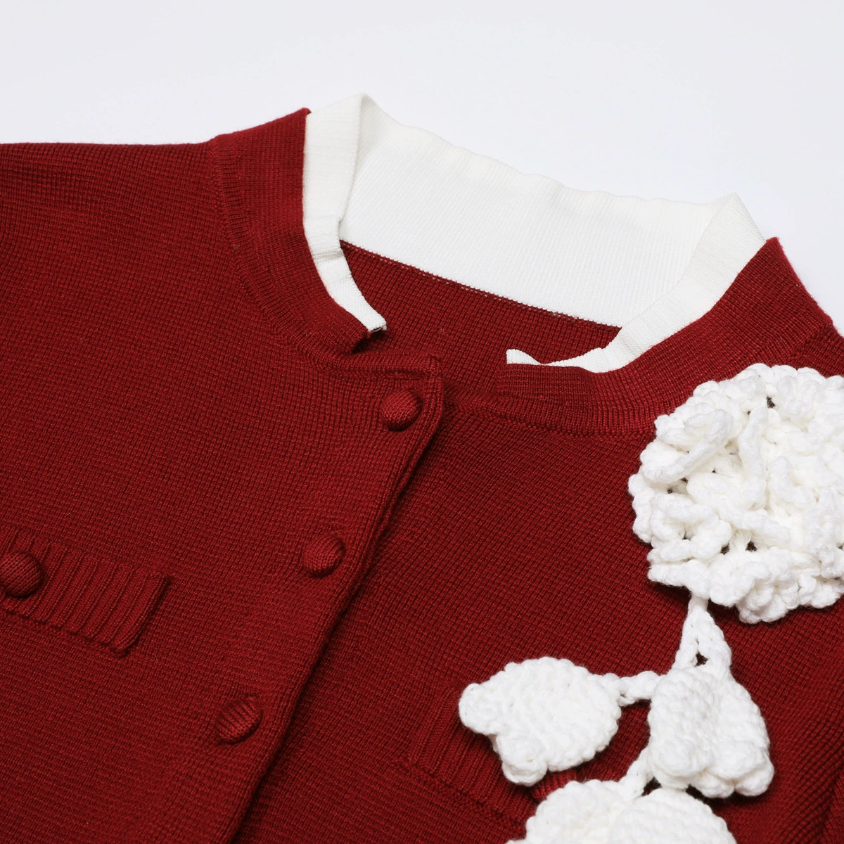 Fashionslee Women Justine Knit Flower Cardigan & Skirt Set