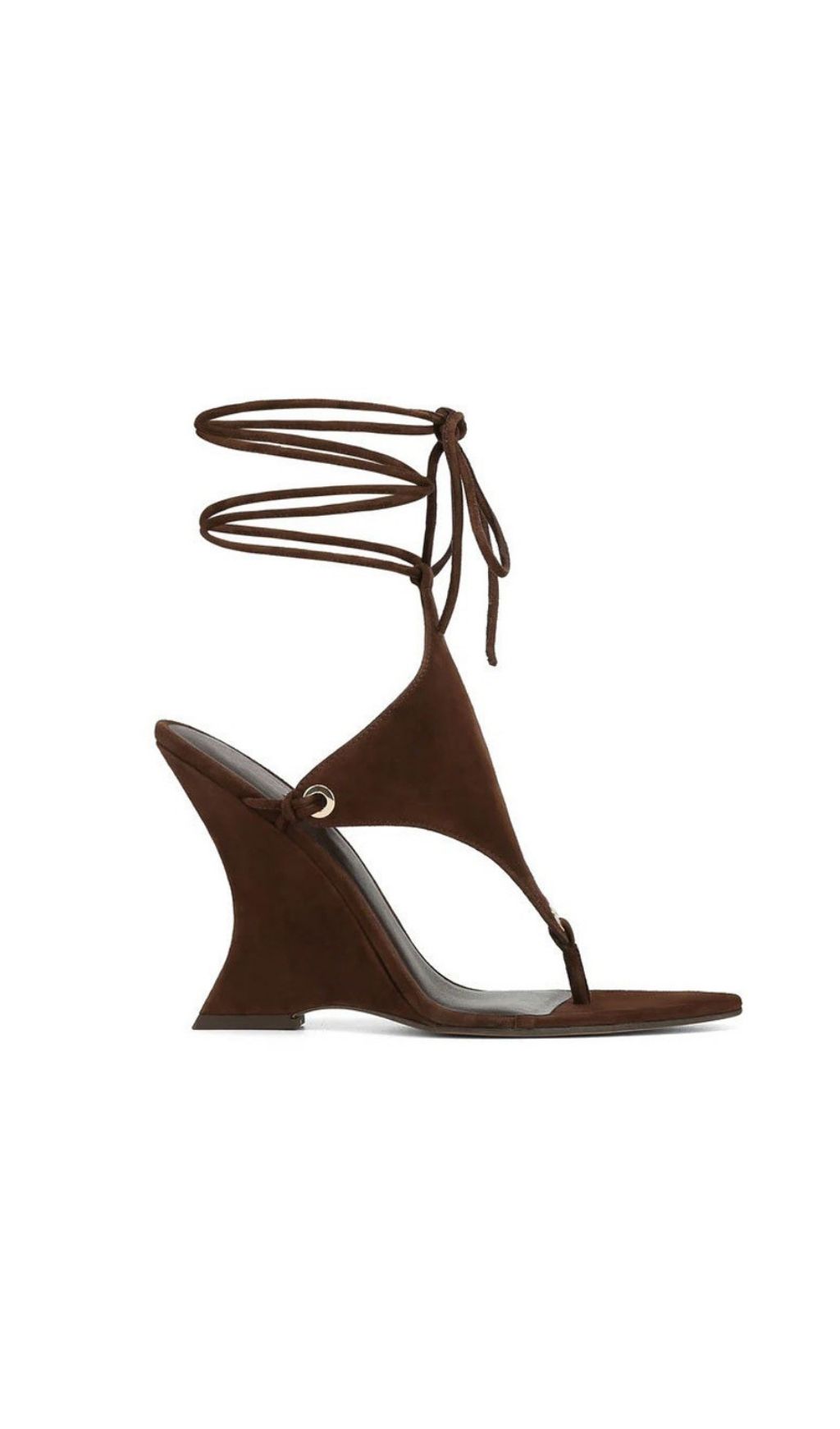Fashionslee Women Gavren Brown Flip-Flops Tie Up Sandals