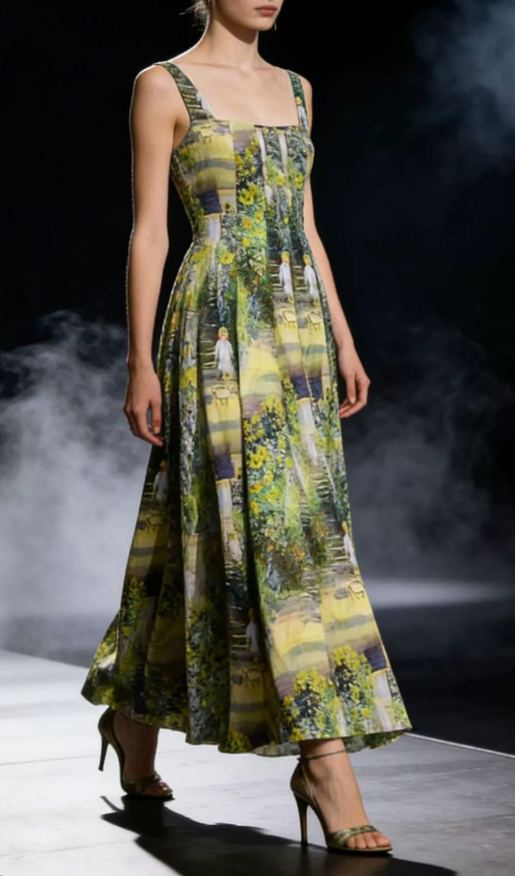 Fashionslee Women Kallima Strappy Printed Maxi Dress