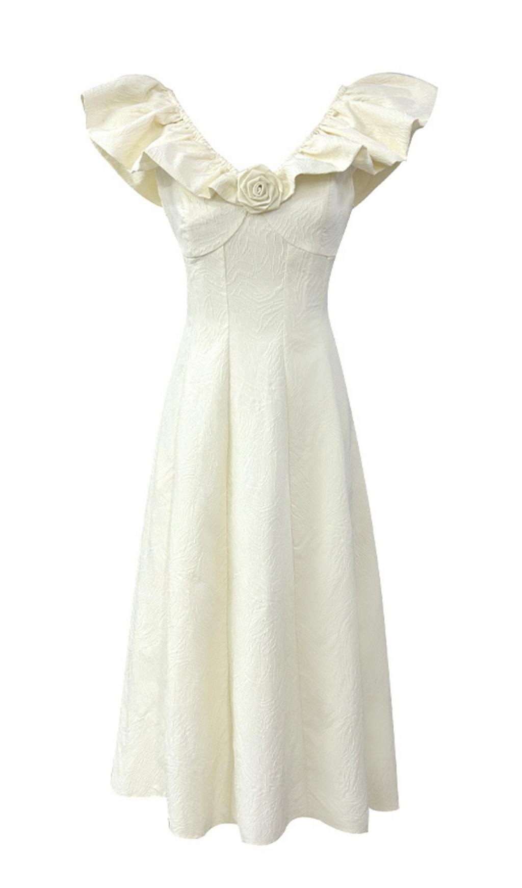 Fashionslee Women Adjustable Collar Strap Midi Dress