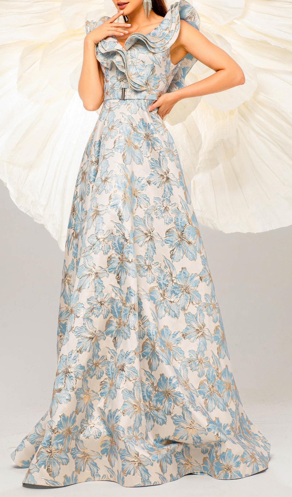 d67a1941b9511a22605c1813452e2217.jpg Fashionslee Women Caron Ruffle Flower Maxi Dress