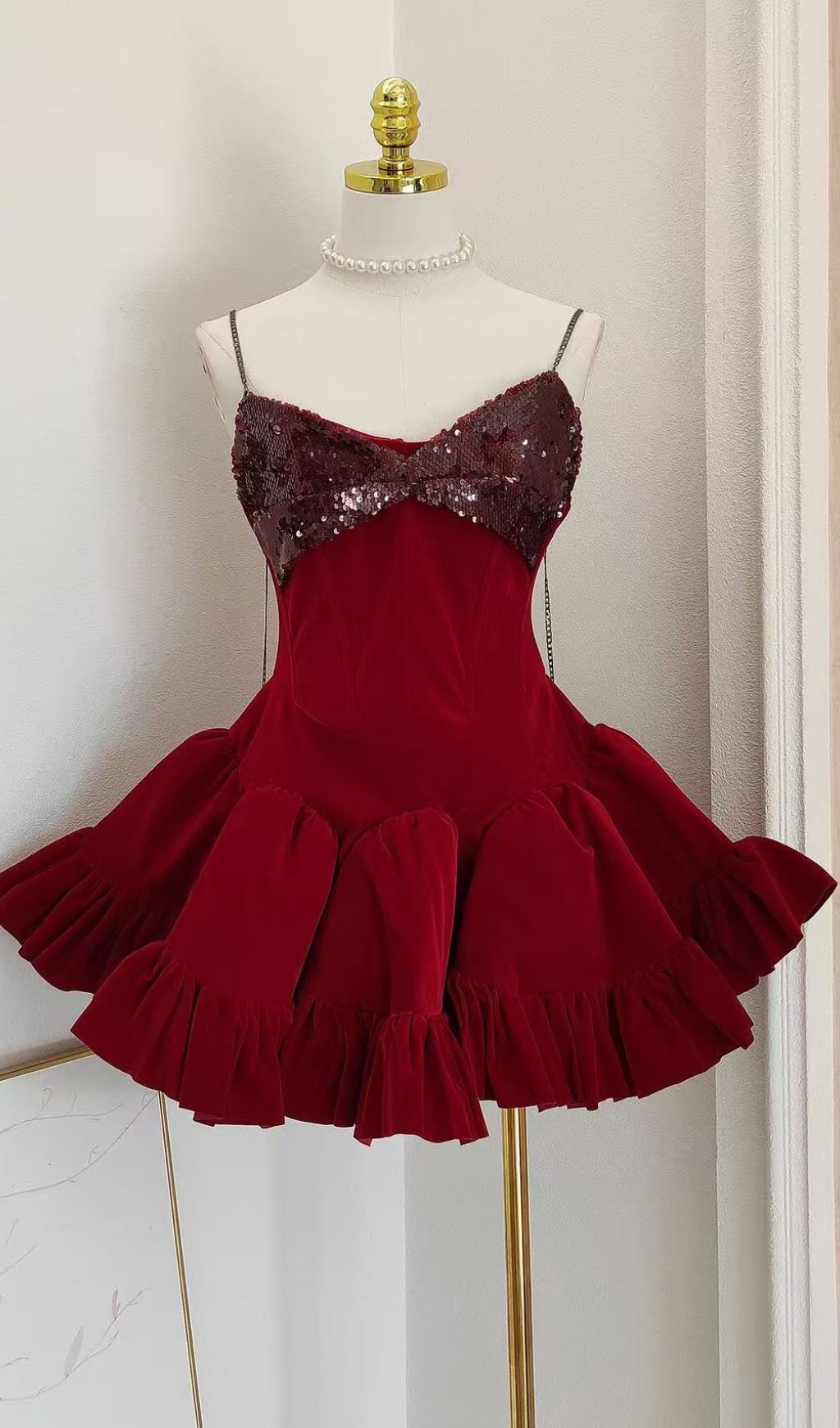 Fashionslee Women Itai Strappy Sequin Mini Dress