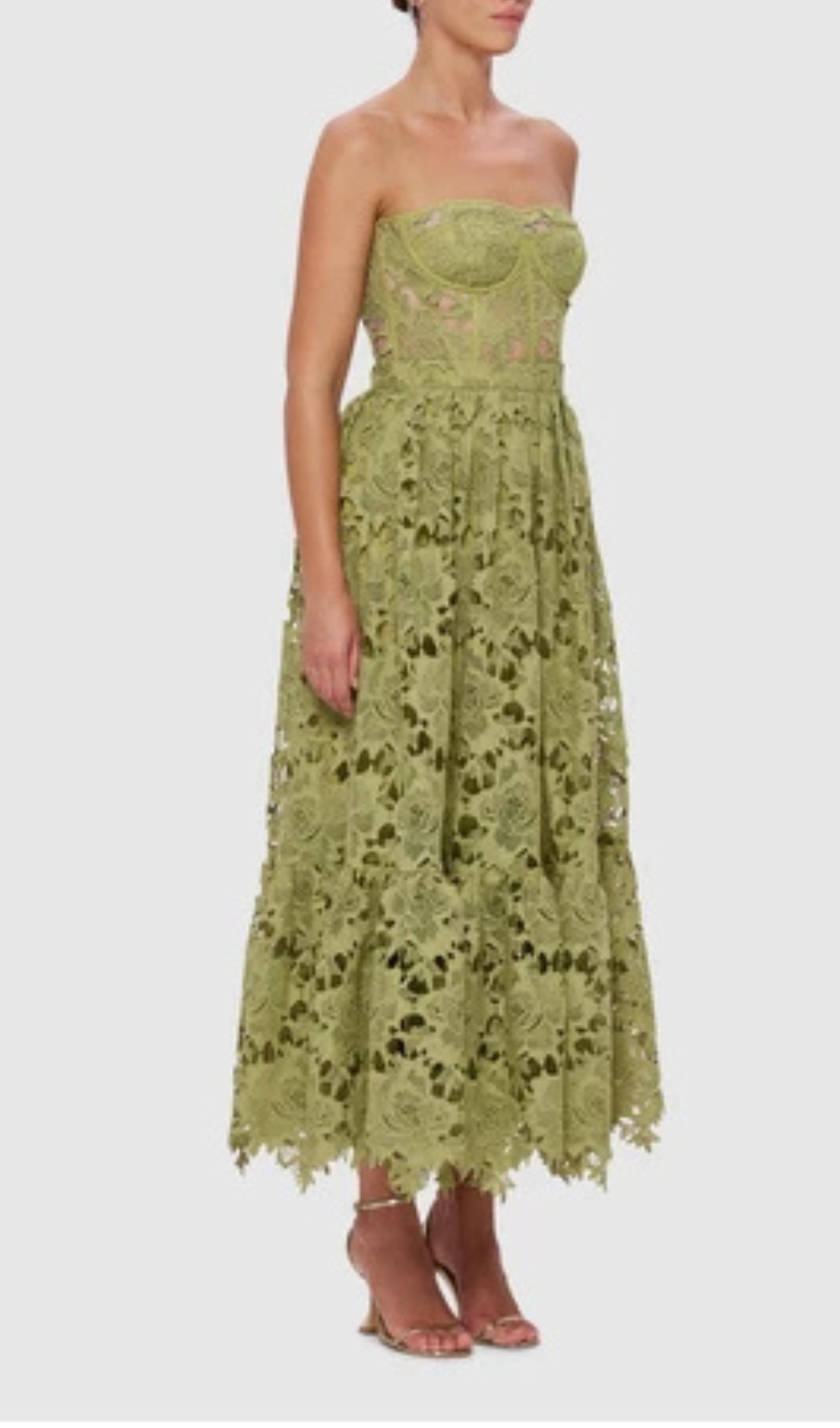 d6e7dc03e83e641c7d28bf93c025273b.png Fashionslee Women Aris Green Lace Bustier Maxi Dress