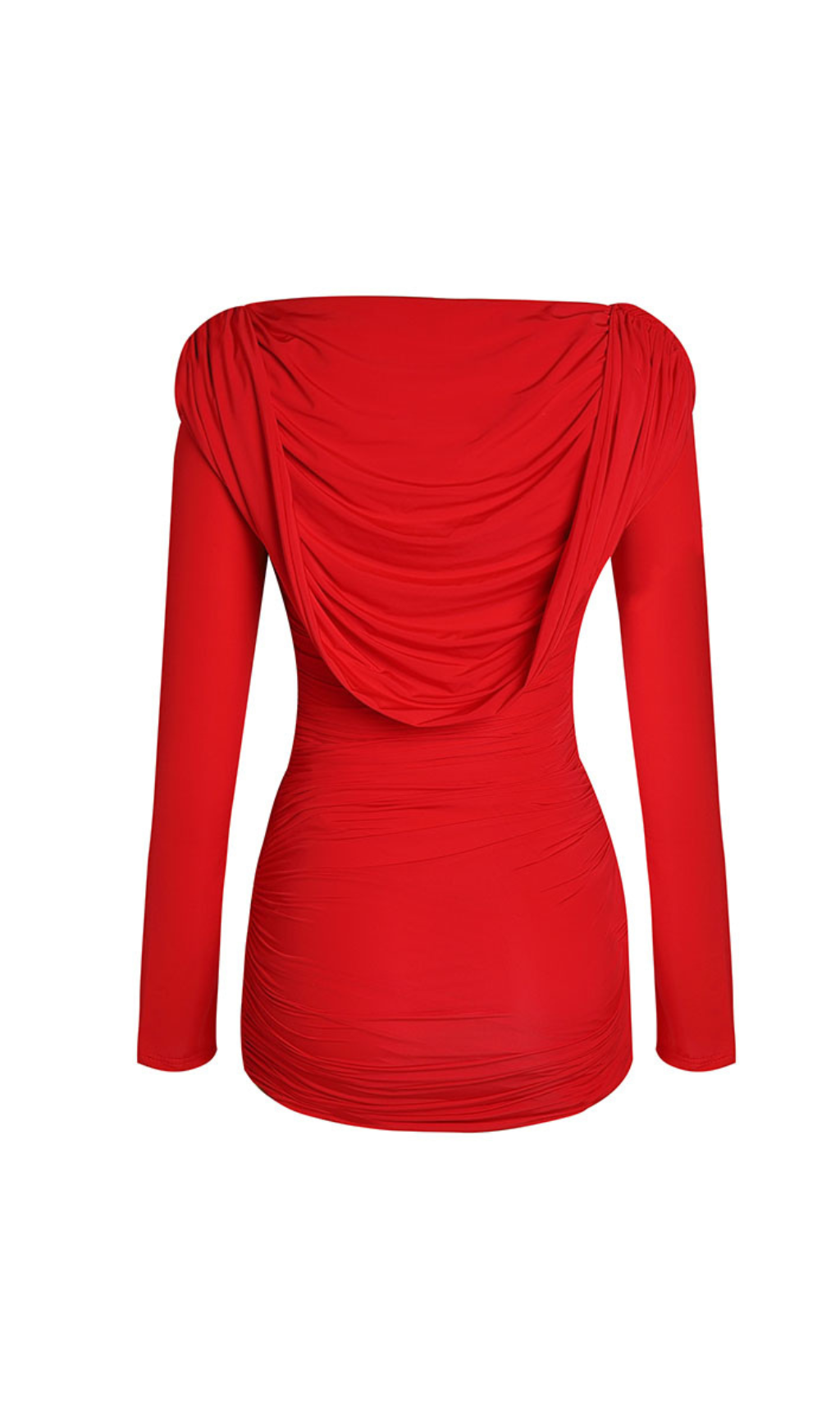 Fashionslee Women Ainsley Red Hooded Mini Dress