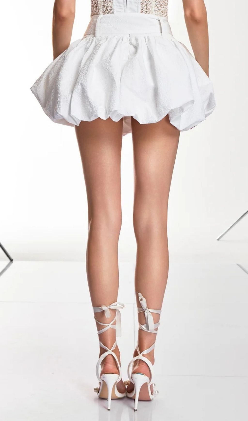 Fashionslee Women Lethan Bubble Skirt With Belt