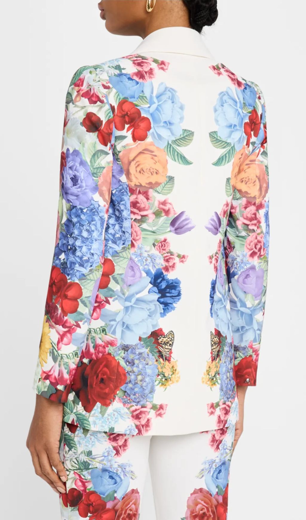 Fashionslee Women Fuyuko Flower Printed Blazer & Pants Set