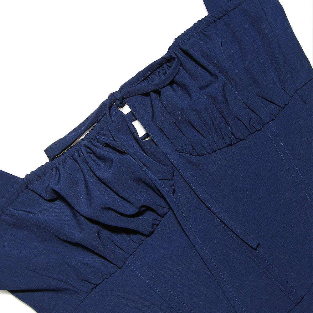 d784337f76d28854e8632a264c15209c.jpeg Fashionslee Women French Navy Bustier Sundress