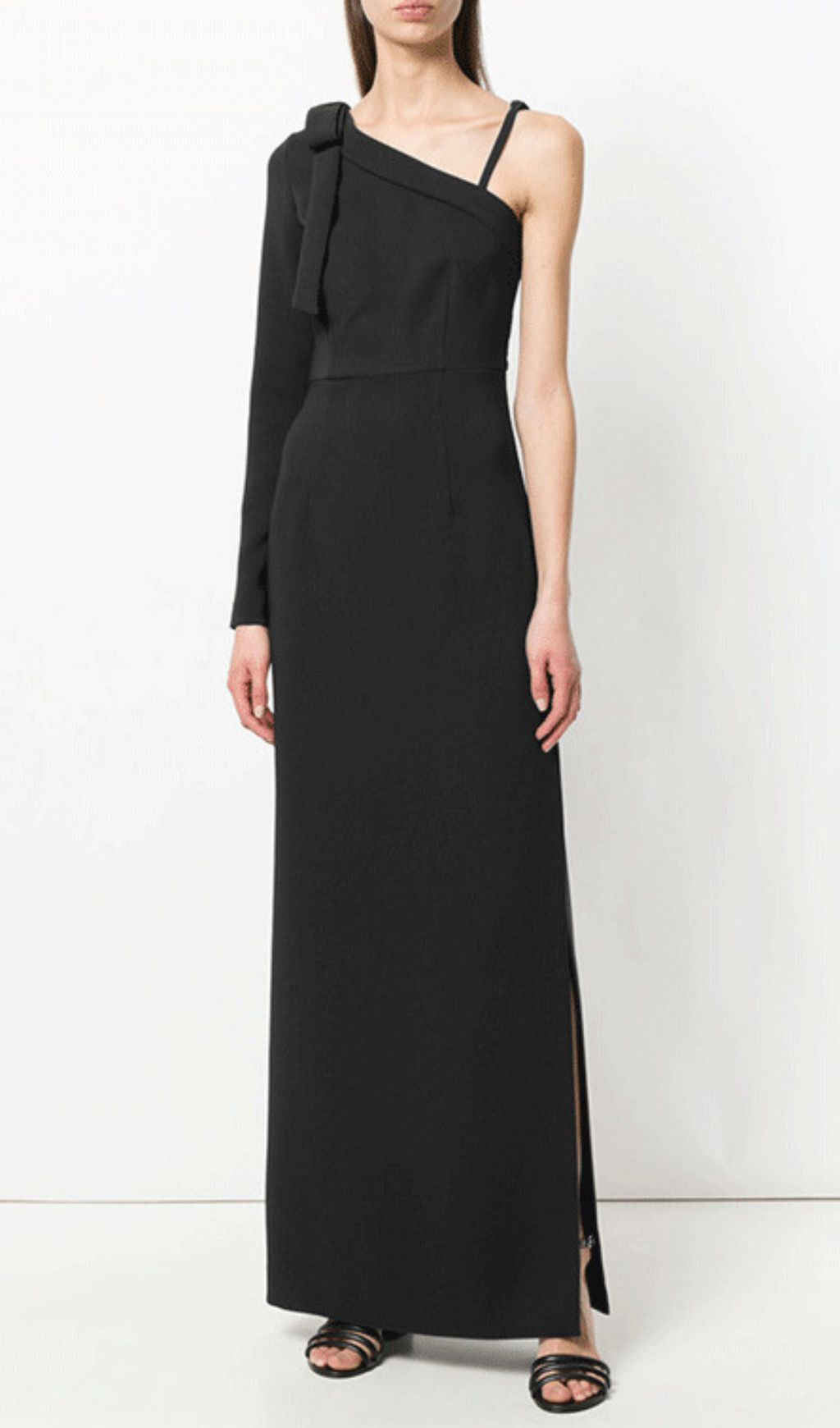 Fashionslee Women Hashim Black Long Sleeve Maxi Dress