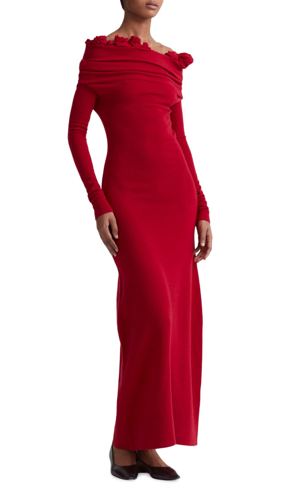 d803e02b39936ec852577e76338abb34.jpg Fashionslee Women Burrell Red Long Sleeve Flower Maxi Dress
