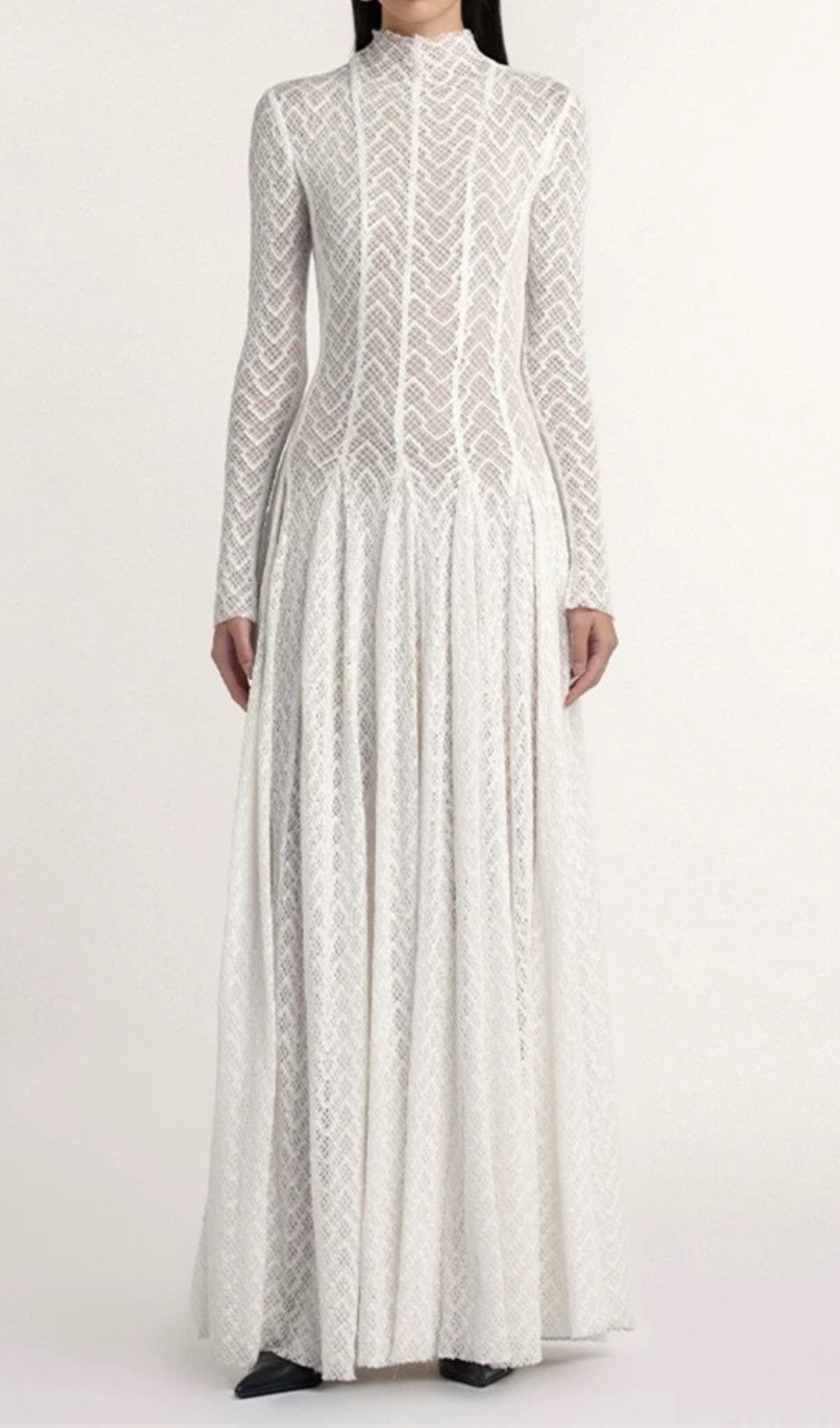 Fashionslee Women Dalise White Long Sleeve Maxi Dress