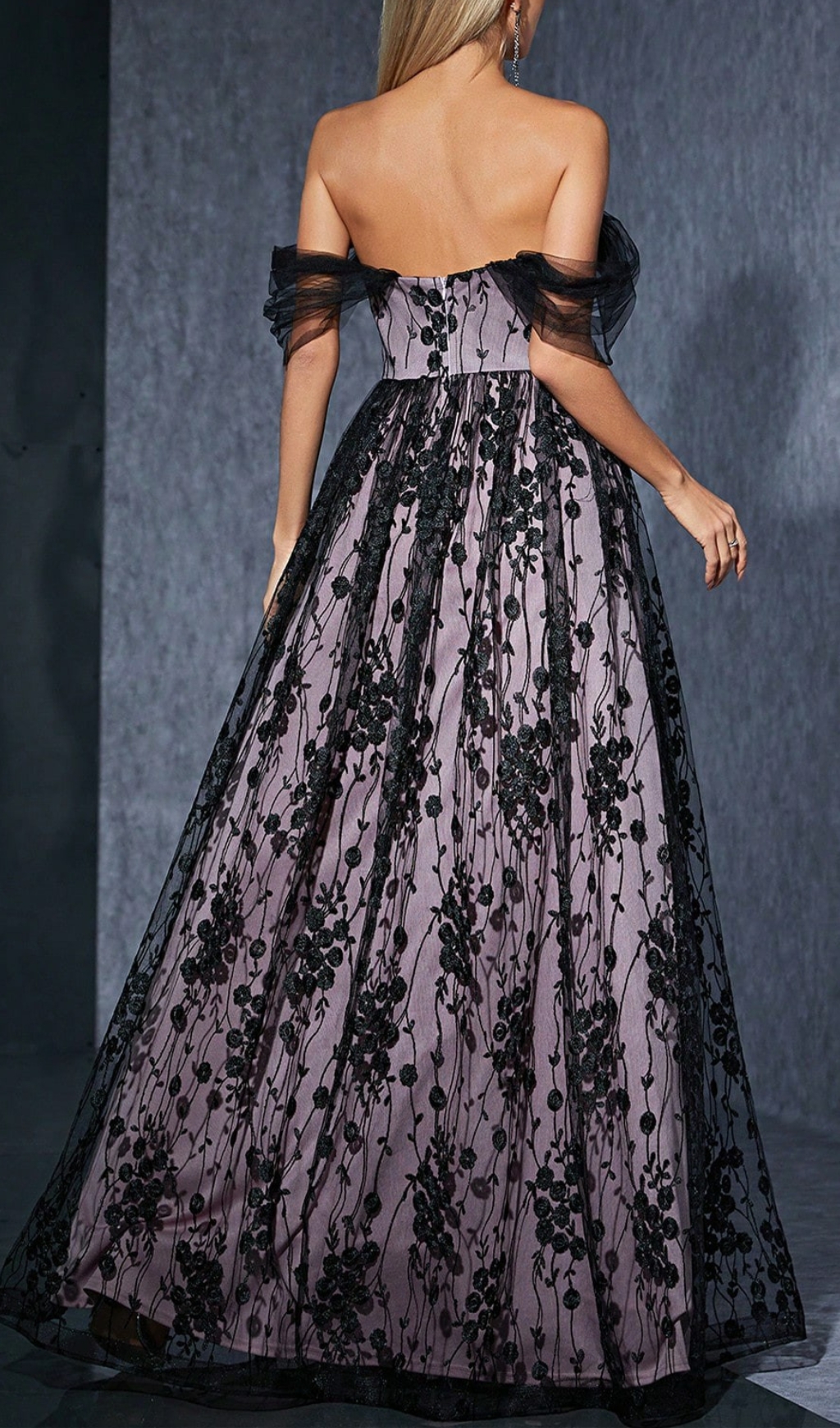 Fashionslee Women Darrah Floral Off-Shoulder Maxi Dress