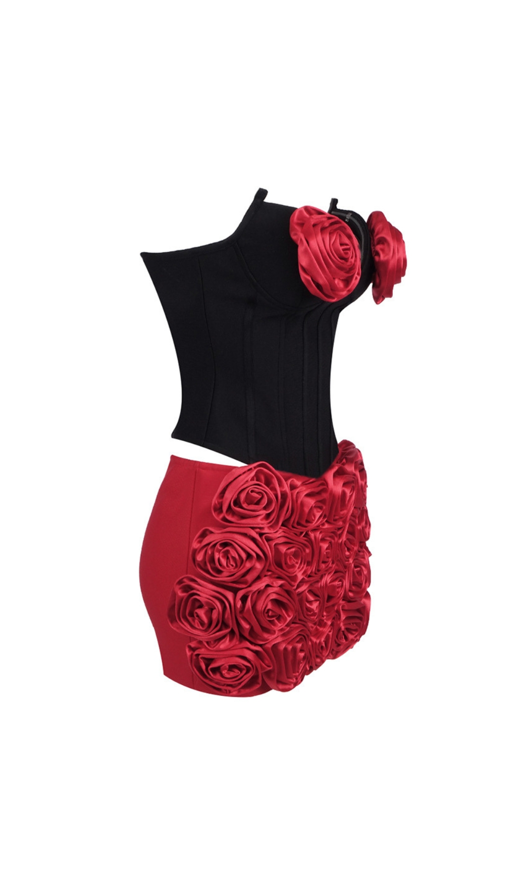 d8be4f417377f42b23f61a3469c127a5.jpg Fashionslee Women Columbine Flower Corset Top & Skirt Set