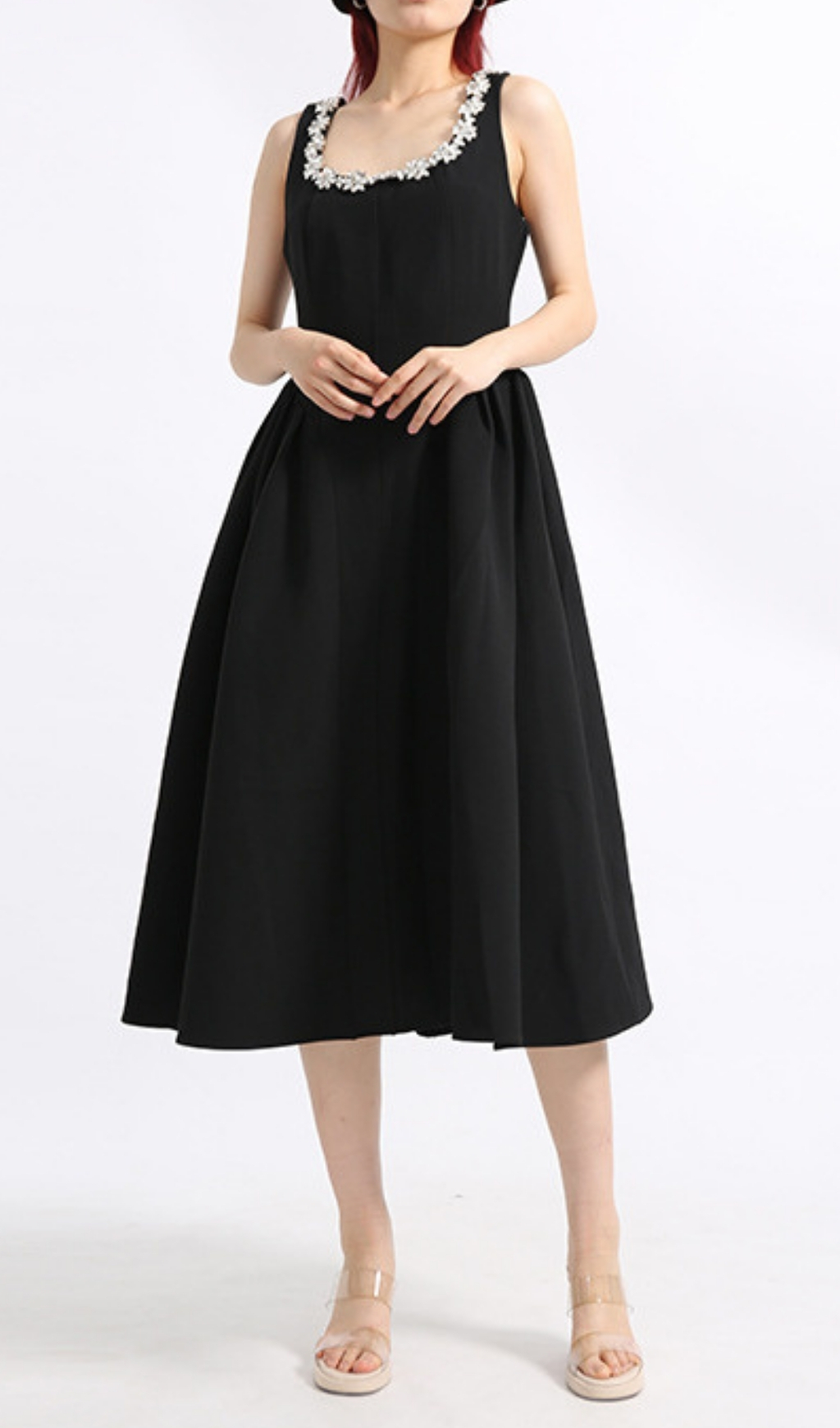 d8ebf6d03734eea3e81c37ac380ccbb7.jpg Fashionslee Women Eylül Black Diamond Midi Dress