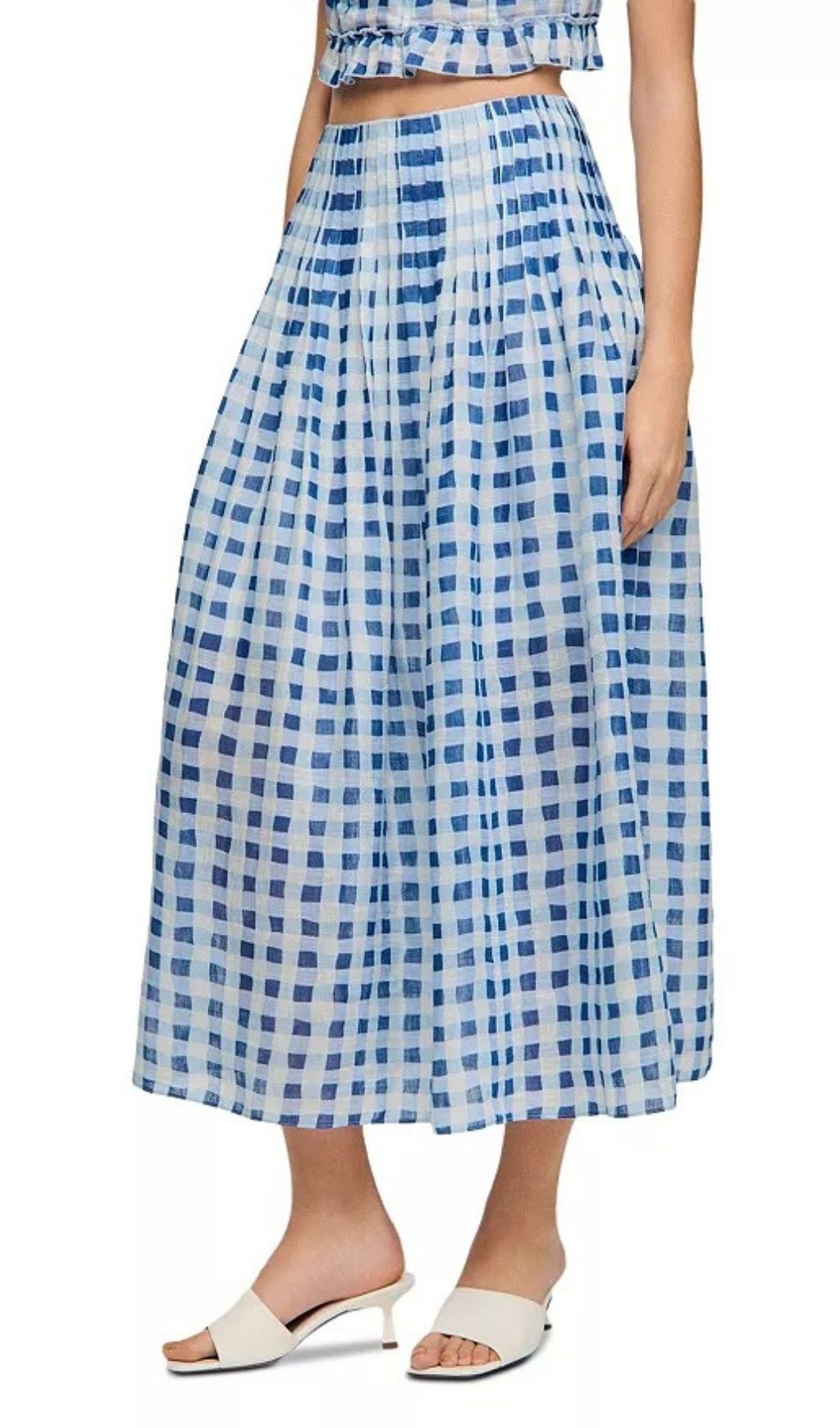 d90b0d260aebc17c8fb4929b0ac3c1bd.jpg Fashionslee Women Poppy Gingham Linen Blend Maxi Skirt