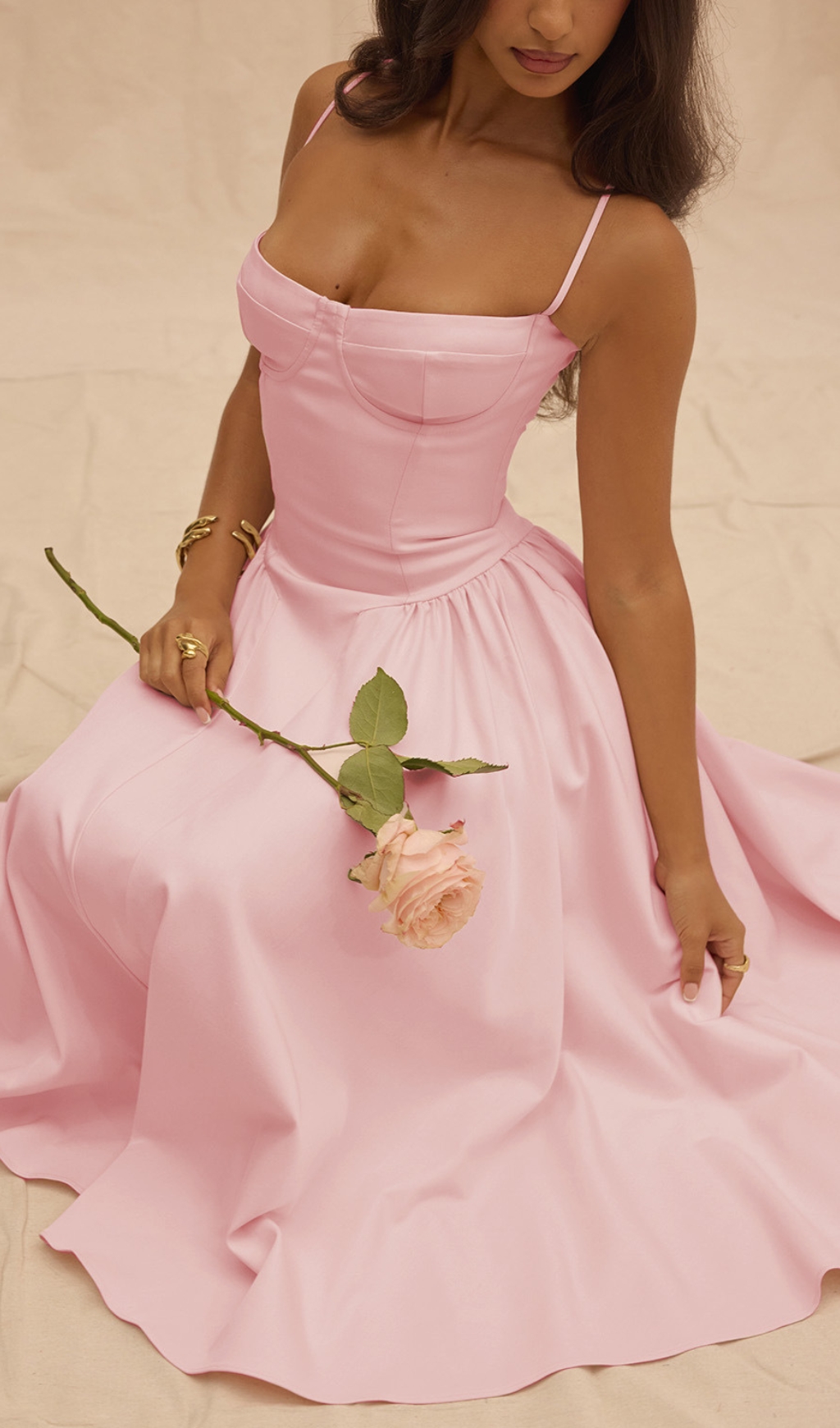d9429ec8f068c536d665849f7276fe7e.jpg Fashionslee Women Dextra Pink Strappy Midi Dress